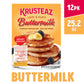 Krusteaz Heart Healthy Buttermilk Pancake And Waffle Mix, Light & Fluffy, 25.2 Oz Boxes (Pack Of 12)