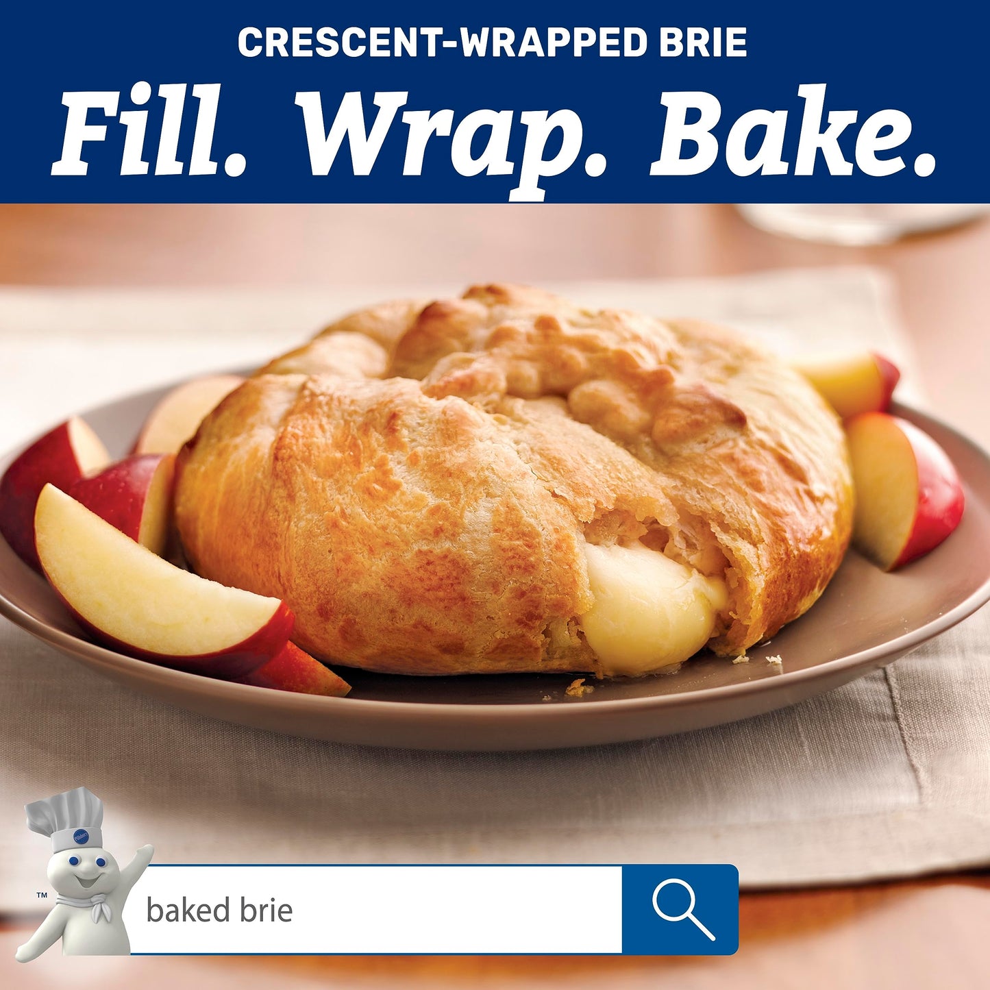 Pillsbury Crescent Dough Sheet, Original, Refrigerated Canned Pastry Dough, 1 Sheet, 8 oz
