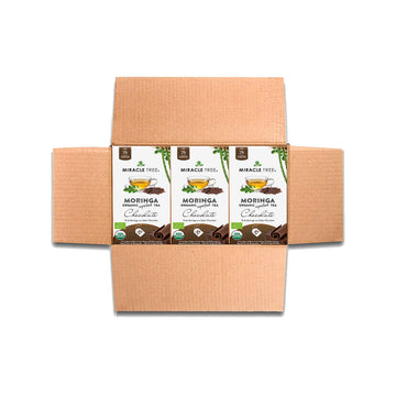   Tree - 3 Count Of Organic Moringa Superfood Tea, 25 Individually Sealed Tea Bags, Chocolate (Keto, Detox, Energy/Immunity Booster, Vegan, Gluten-Free, Organic, Non-Gmo, Caffeine-Free)