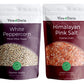 Viva Doria White Peppercorns, Whole White Pepper, 12 Oz and Himalayan Pink Salt, Coarse Grain, 2 lb For Grinder Refills