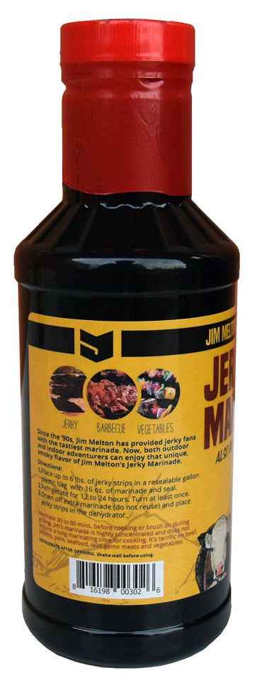 Jim Meltons Jerky Marinade - Hickory Smoke Flavor - 16 Fl Oz - No MSG or Nitrates - Make Your Own Homemade Jerky