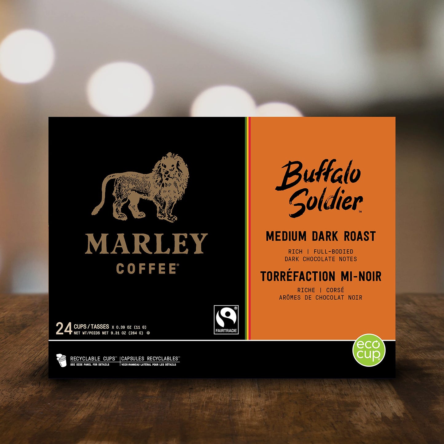 Marley Coffee Single Serve K-Cup Capsules, Buffalo Soldier, Medium-Dark Roast, 24 Count