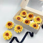 60 Pcs Edible Sunflower Cupcake Toppers Edible Flowers Cake Decorations Edible Paper Sunflower Party Decorations For Baby Shower