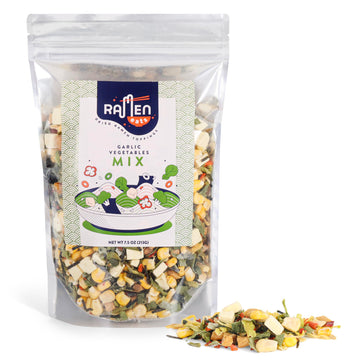 Ramen Eats Garlic Tofu Vegetables Dried Ramen Toppings for Noodles, Rice and more (7.5 oz, Veggie Mix)