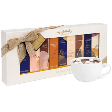 Gourmet Hot Chocolate Gift Set, Flavors Include Salted Caramel, Peppermint, French Vanilla And More, Packaged In Gift Box With B