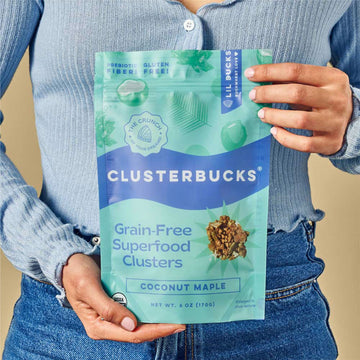 Lil Bucks Clusterbucks Gut Friendly Clusters Made With Regenerative Organic Sprouted Buckwheat, Gluten Free Snack (Coco Maple, 6