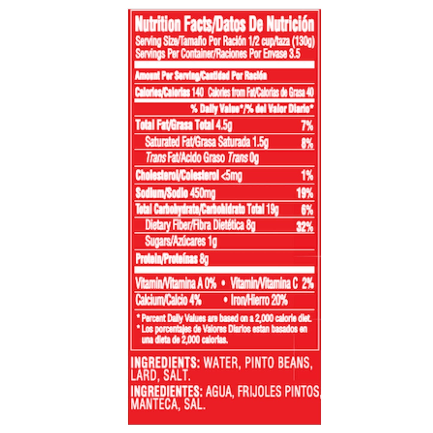 LA PREFERIDA Authentic Refried Pinto Beans, 16 oz, Pack of 24 - Creamy Frijoles Refritos, 4 Simple Ingredients