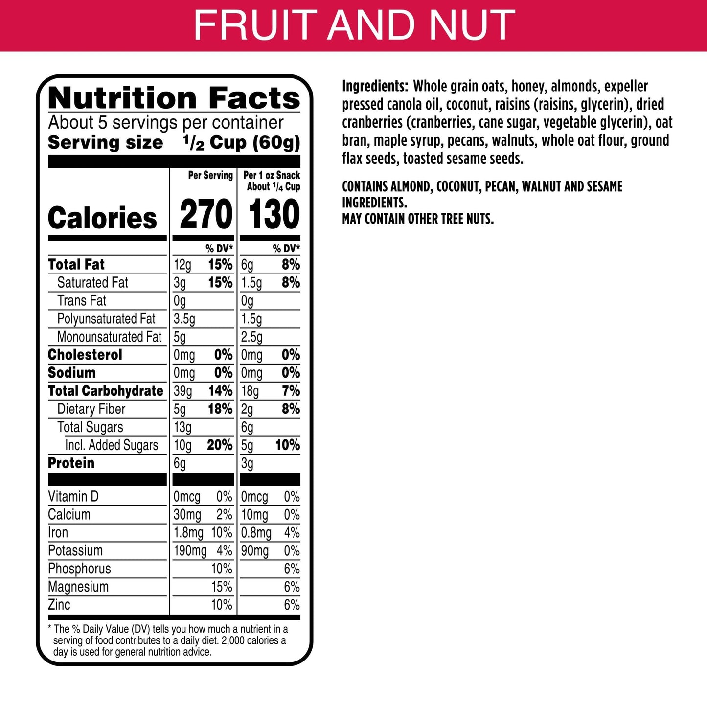 Bear Naked Granola Cereal, Fruit and Nut Medley, 12 Ounce (Pack of 6)