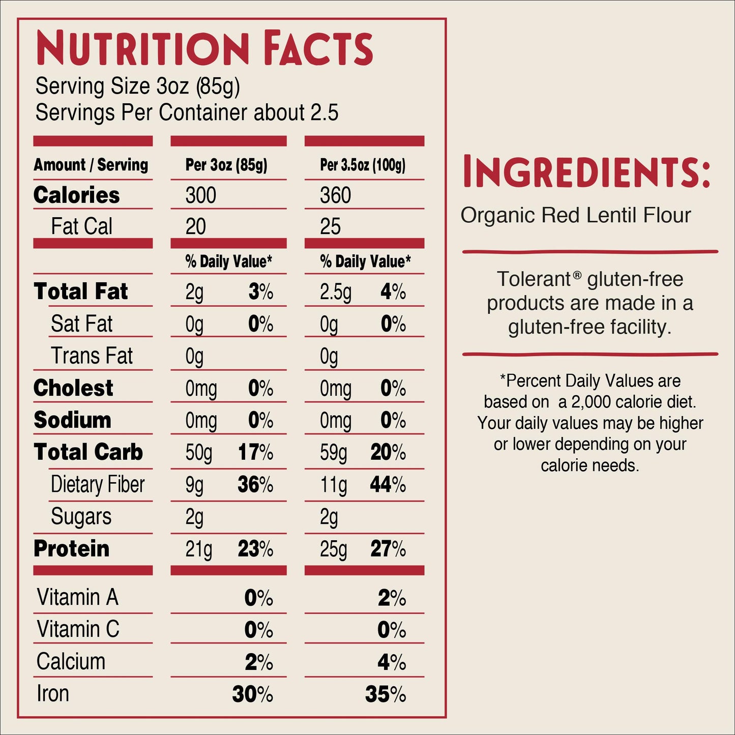 Tolerant Organic Pasta - Red Lentil Penne - Case Of 6 - 8 Oz.(D0102Hxxjqa.)