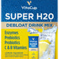 VitaCup Super H2O Bloating Relief and Digestive Health Drink Mix Packets, Probiotics, Prebiotics, C & B Vitamins, Lemon Flavor W
