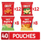 Cheez-It Cheese Crackers, Baked Snack Crackers, Lunch Snacks, Variety Pack (40 Pouches)