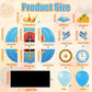 Feuid Gniea Christmas Trunk or Treat Decorations - 42Pcs Car Archway, Blue Pumpkin Cutouts, Balloons for Outdoor Decor, Model DZ-FS01844M