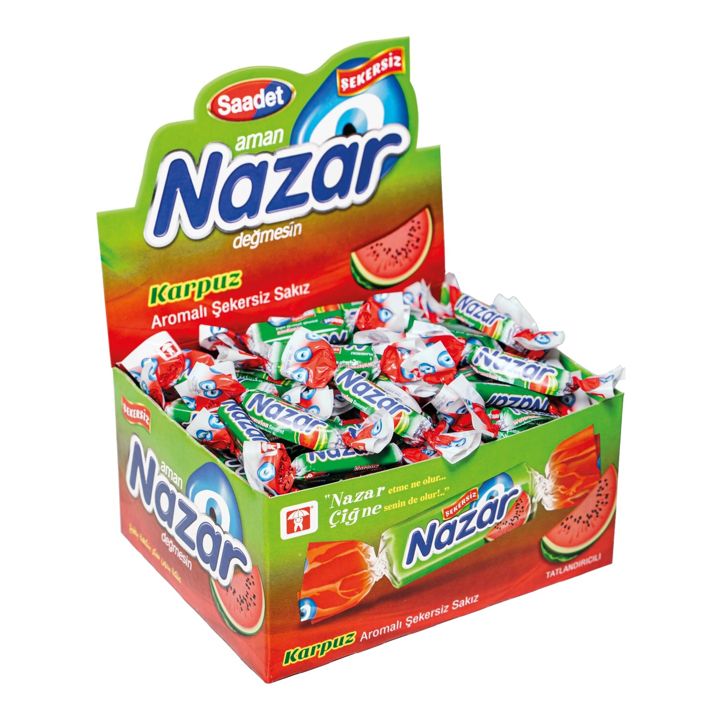 NAZAR Watermelon Breeze Sugar-Free Jawline Exerciser Chewing Gum | Freshens Your Breath | Supports Oral Health | Individually Wr