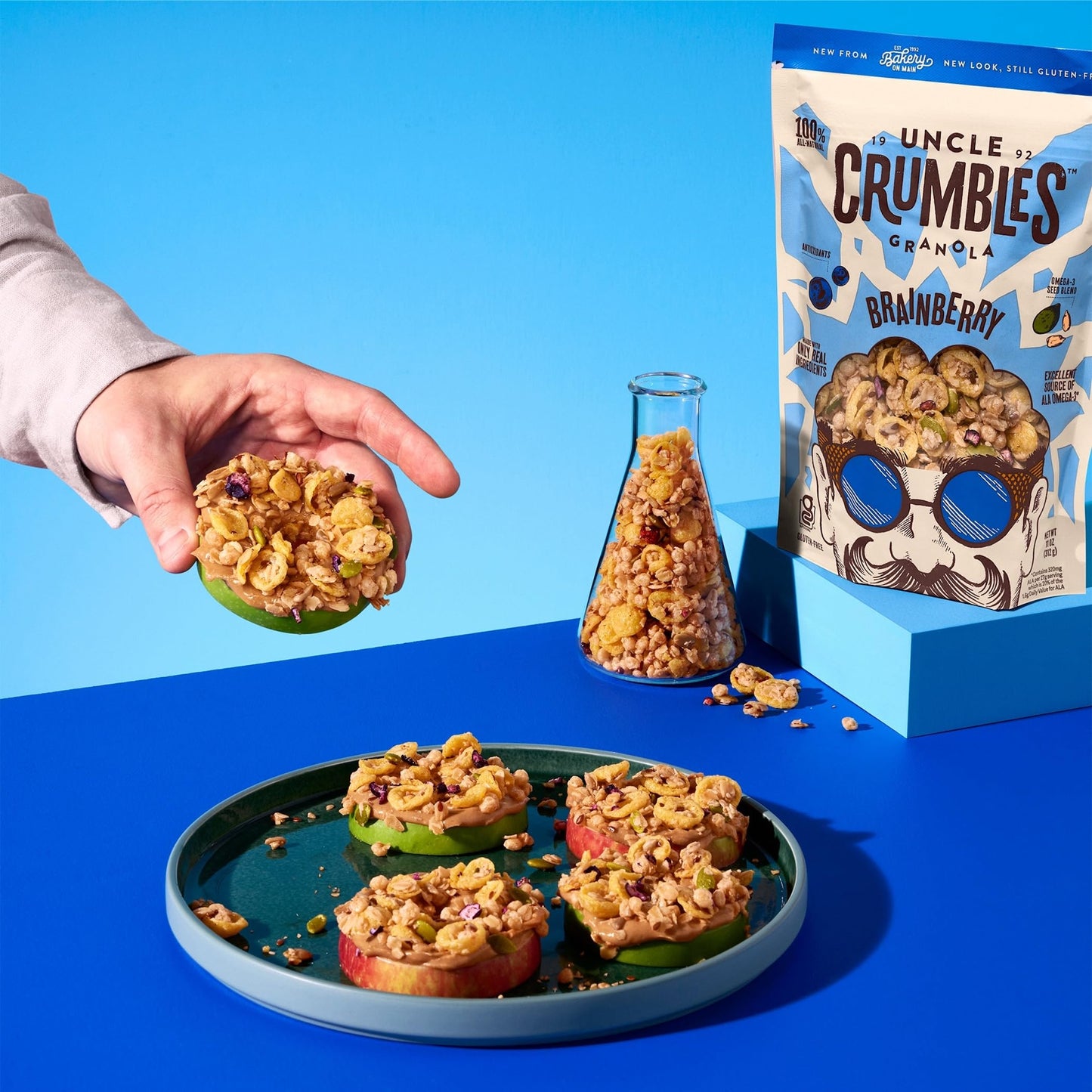 Uncle Crumbles Brainberry Granola, Gluten-Free, Non-Gmo Project Verified, Kosher, 16G Of Whole Grains Per Serving, Blueberry, 11