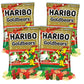 Haribo Christmas Gummy Bears, Fruit Flavored Red White And Green Chewy Candies, Festive Stocking Stuffer Gift, 4 Ounces (Pack Of 4)