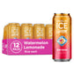 Sparkling Ice Sparkling Water, Zero Sugar, Watermelon Lemonade, 16 Fl Oz Cans, Pack of 12, Model FG00416