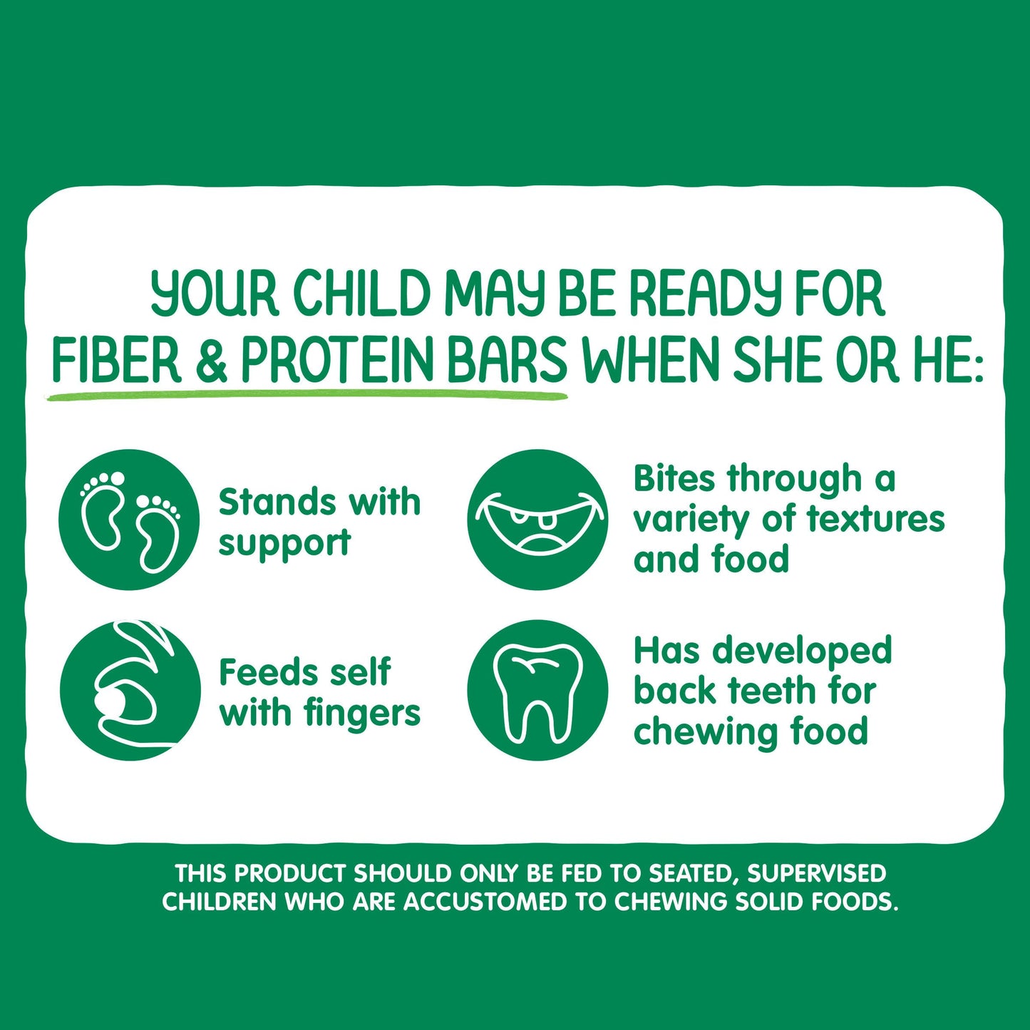 HAPPYTOT Organics Fiber & Protein Soft-Baked Oat Bars Toddler Snack Apple & Spinach, 0.88 Ounce Bars, 5 Count Box (Pack of 6)