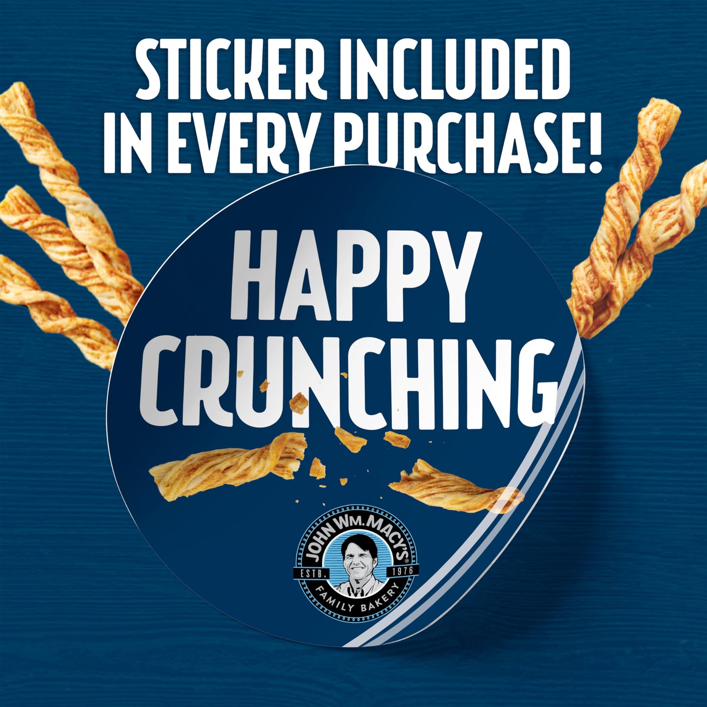 John Wm. Macy's CheeseSticks | Original Cheddar | Twice Baked Sourdough Crackers Made with 100% Real Aged Cheese, Non GMO, Nothi