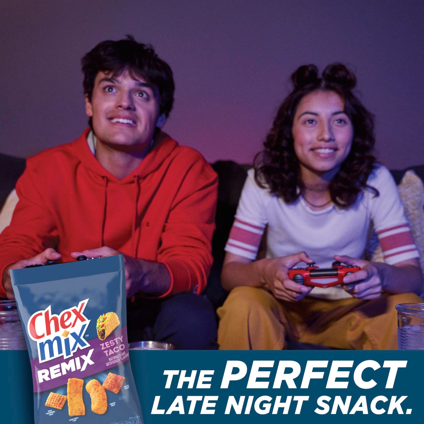 Chex Mix Snack Mix, Zesty Taco Flavor, Savory Snack Bag, 11 oz