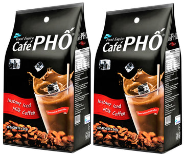 Food Empire Caf   Pho Cafe Pho Vietnamese 3In1 Instant Coffee Mix, Iced Milk Coffee, Sua Da, Single Serve Packets, Bag Of 18 Sac