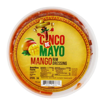 Cinco de Mayo Mango Rim Dip Cocktail Dressing, 3 Pack, 7.6 oz Containers, Glass