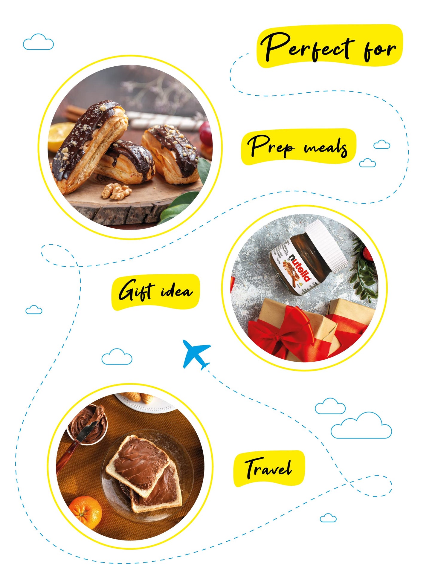 Mini Nutella Glass Jars Chocolate Hazelnut Spread (0.88 Oz) -(7 Units) Weekly Pack + 7 Mini Spoons Atrevo Bundle Pack. Back To S