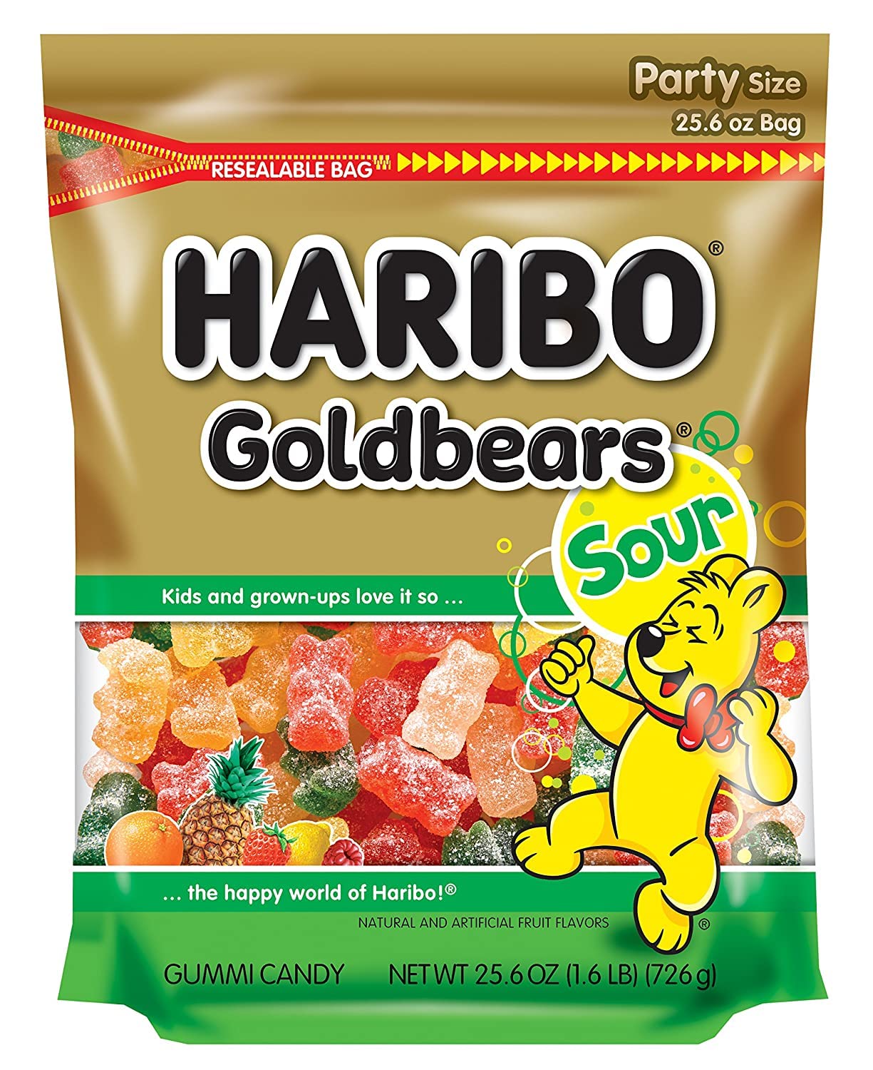HARIBO Sour Goldbears 25.6 oz. Stand Up Bag (Pack of 4)