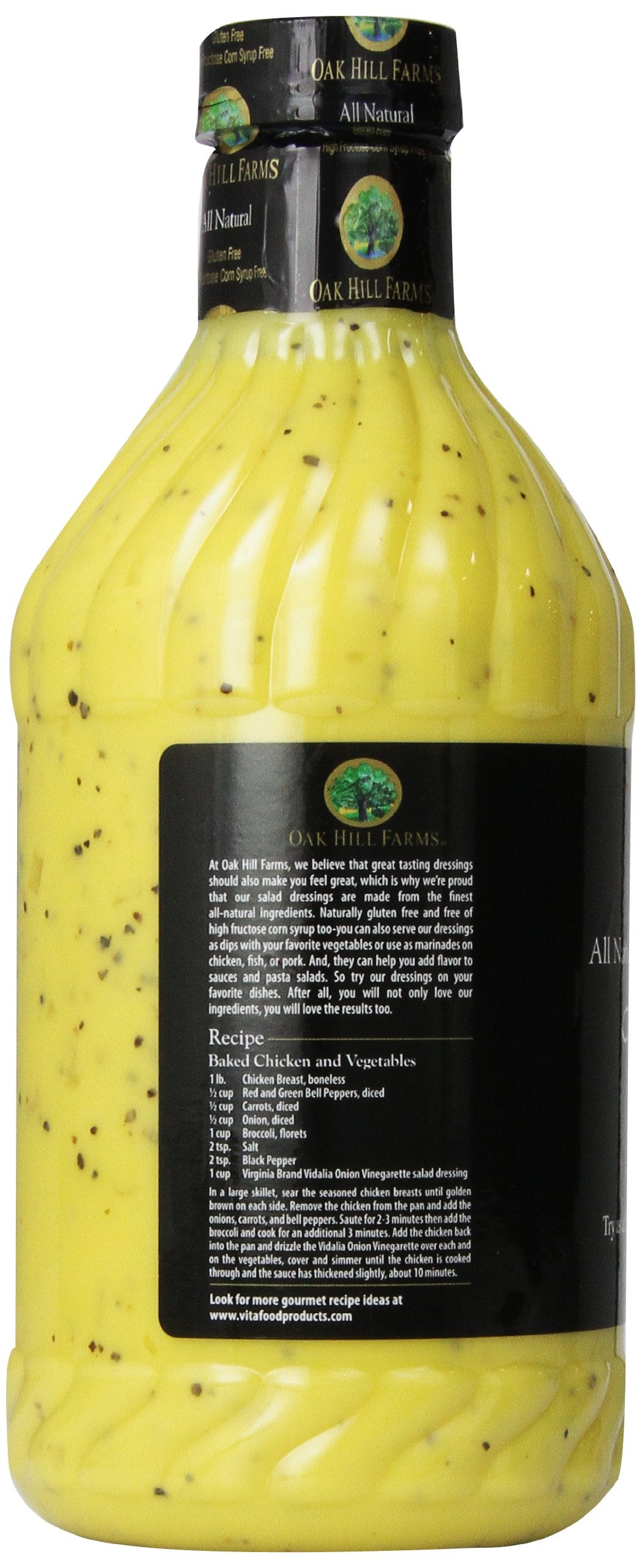 Oak Hill Farms Vidalia Onion Vinaigrette Single Bottle, 33.8 Oz