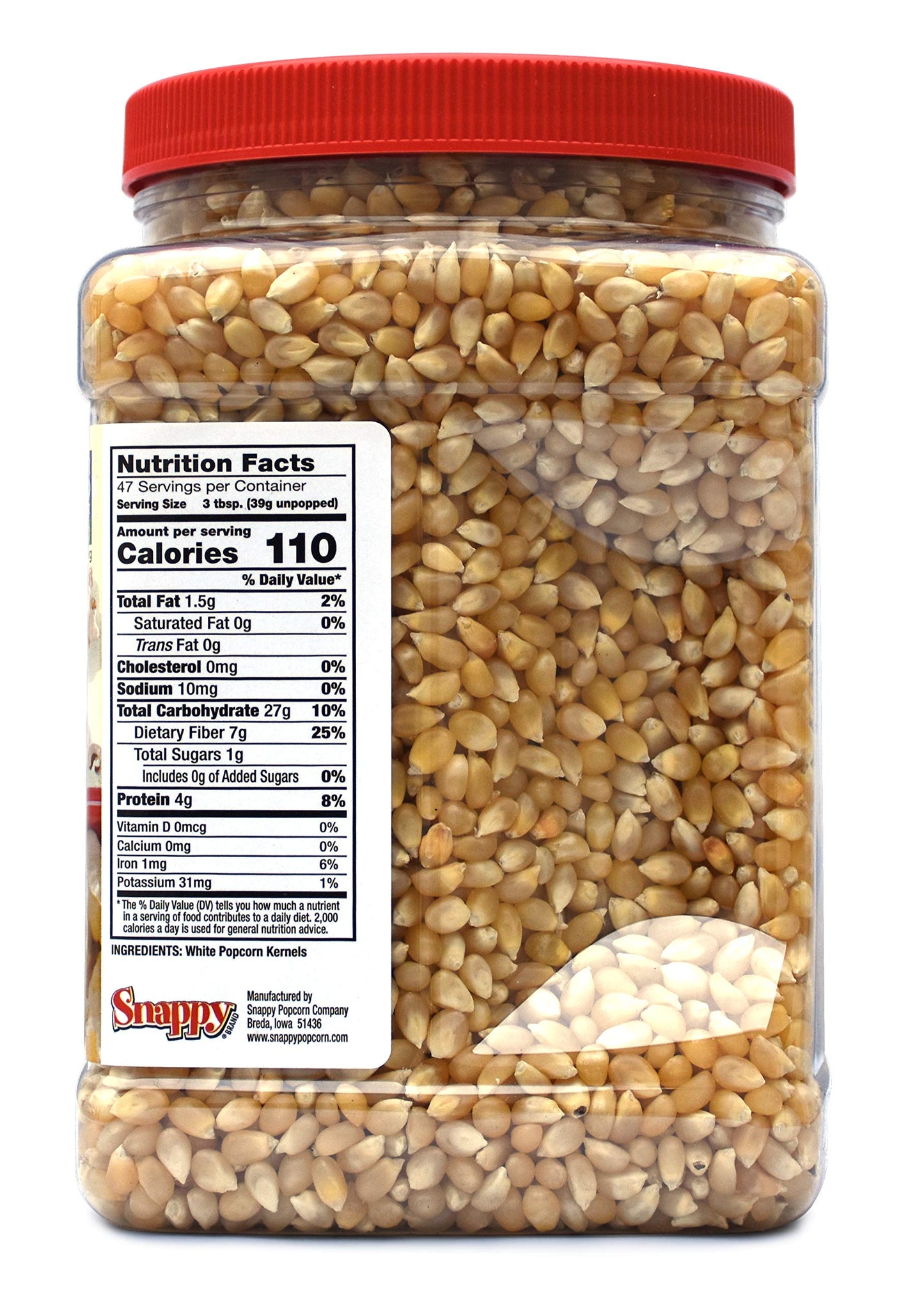 SNAPPY White Popcorn, 4 Pounds, 64 Ounce (Pack of 1)