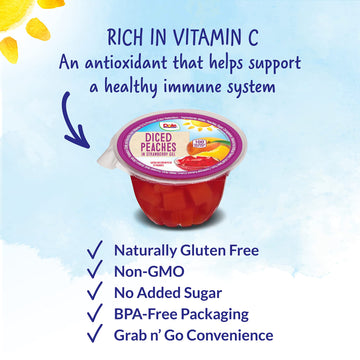 Dole Fruit Bowls Peaches in Strawberry Flavored Gel Snacks, 4.3oz 36 Total Cups, Gluten & Dairy Free, Bulk Lunch Snacks for Kids