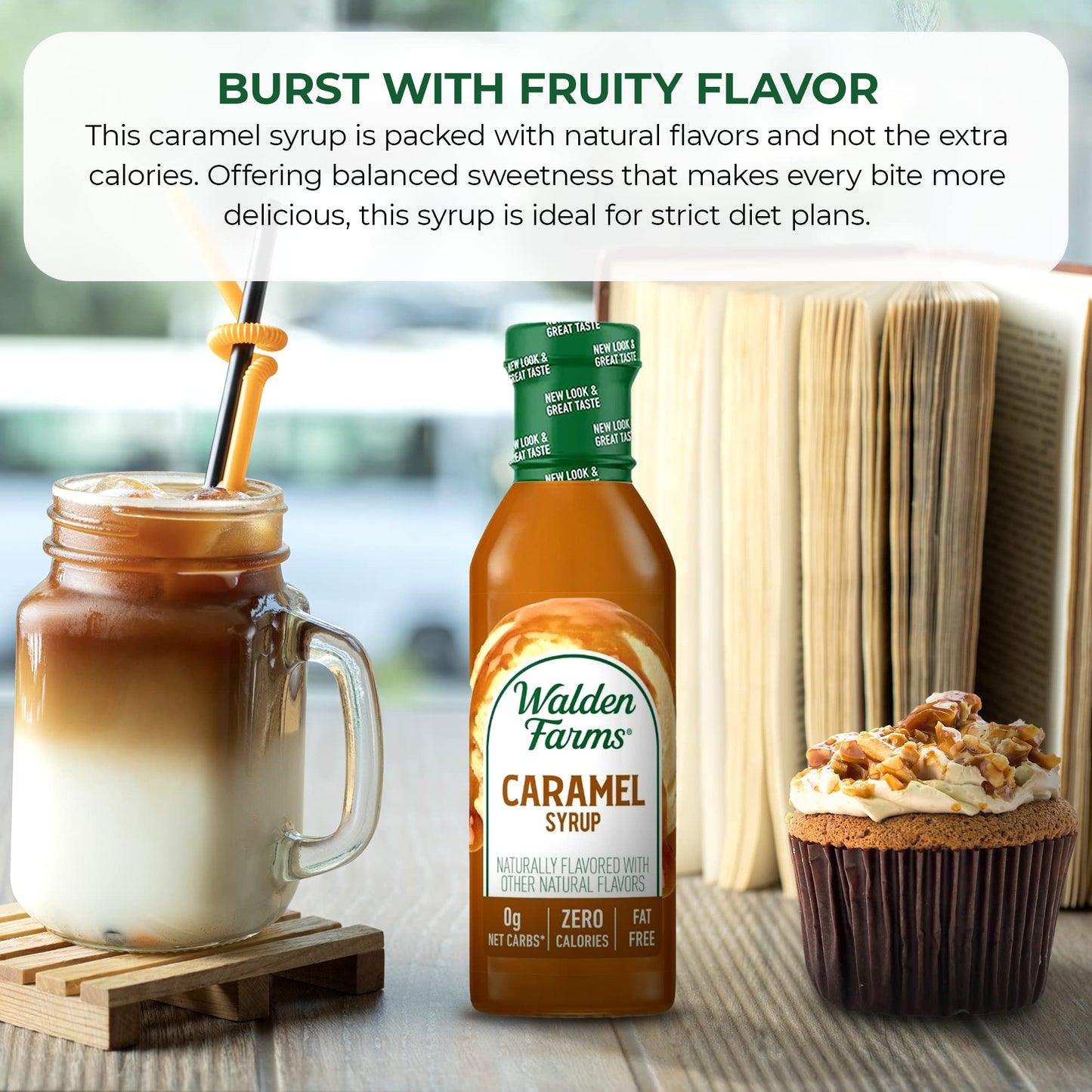 Walden Farm Near Zero Caramel Syrup 340g (Pack of 6)