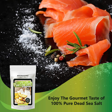 Aromasong Sea Salt 100% Natural Unrefined Gluten Free Fine Grain Table Salt - 19 Lb Large Bulk Resealable Bag