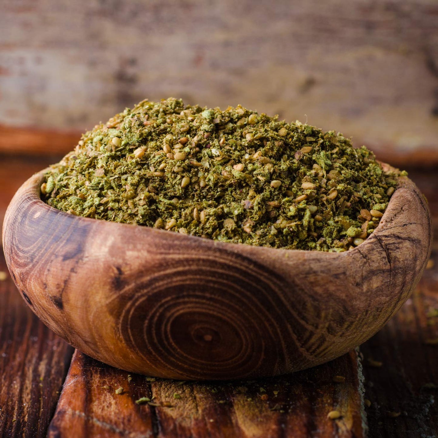SHEFFA Zaatar Spice Blend, Aromatic Hyssop Seasoning, 3.5 oz Glass Jar, Gluten Free, Traditional Middle Eastern Flavor