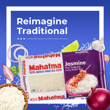 Mahatma Jasmine Rice, 10Lb Bag Of Rice, Thai, Indian, Or Cambodian Fragrant Flavored Rice, Stovetop Or Microwave Rice