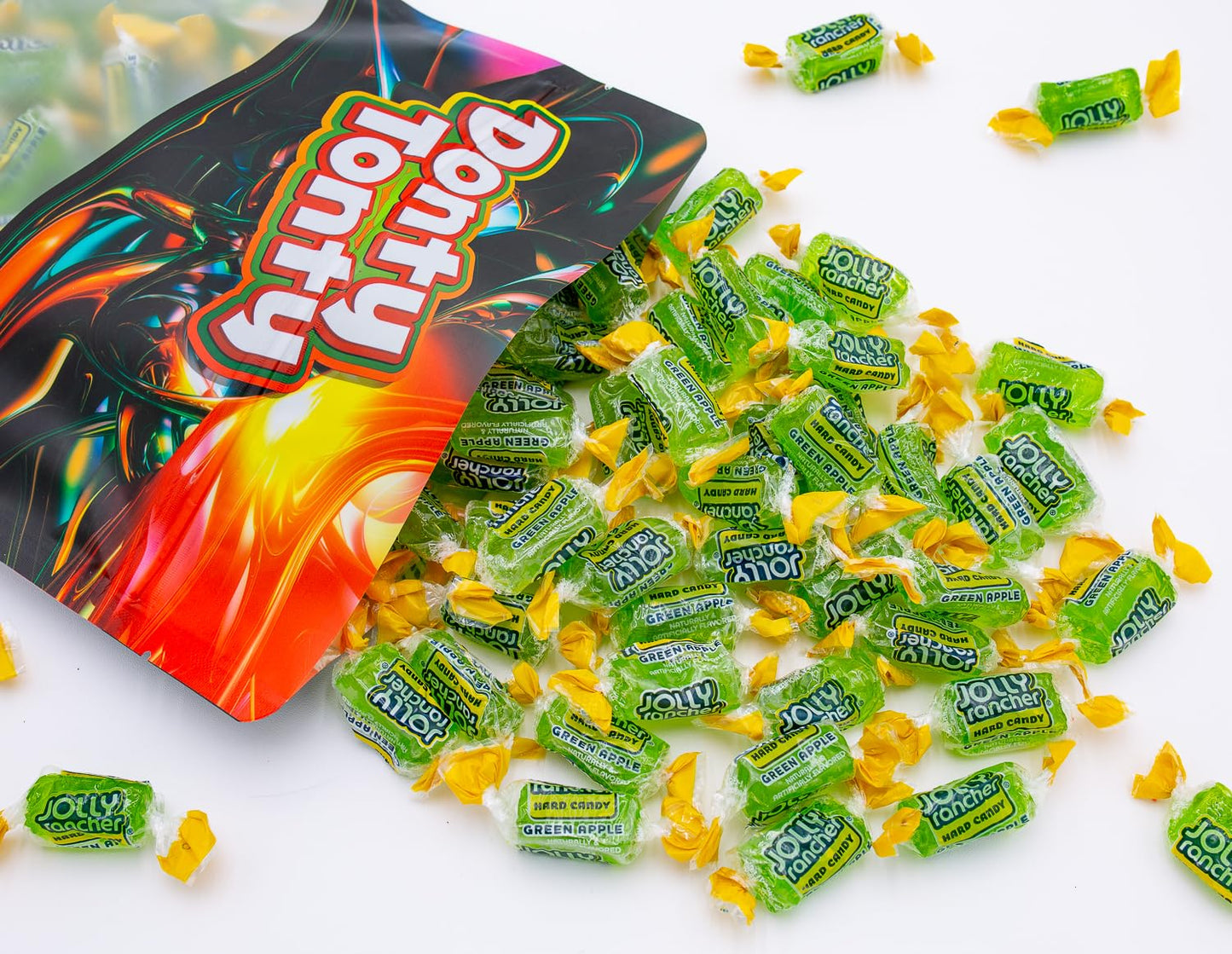 JOLLY RANCHER Hard Candy GREEN APPLE Original Flavor 1 lb - Bulk Bag  Individually Wrapped (74 Pieces)