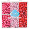 Pink and Red Pearl Sprinkles for Cake Decorating Edible, Valentines Sprinkles with 4 Sizes Sugar 130g/4.6oz, Cupcake, Ice Cream,