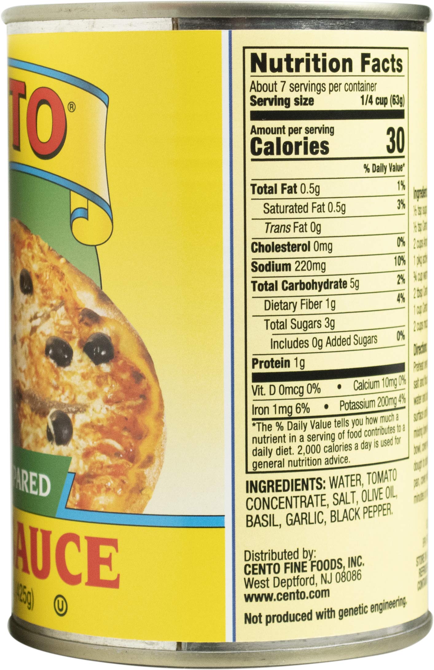 Cento Pizza Sauce, 15 Ounce Cans (Pack Of 12)