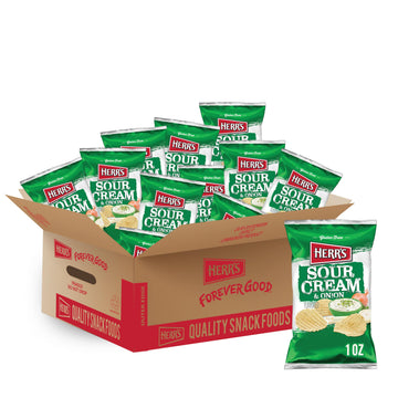 Herr'S Sour Cream And Onion Potato Chips, 1 Ounce (Pack Of 42 Bags)