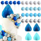 Blue Cake Decoration Blue Silver Balls Cake Topper Baby Shower Cake Decoration for Wedding Bridal Shower Birthday