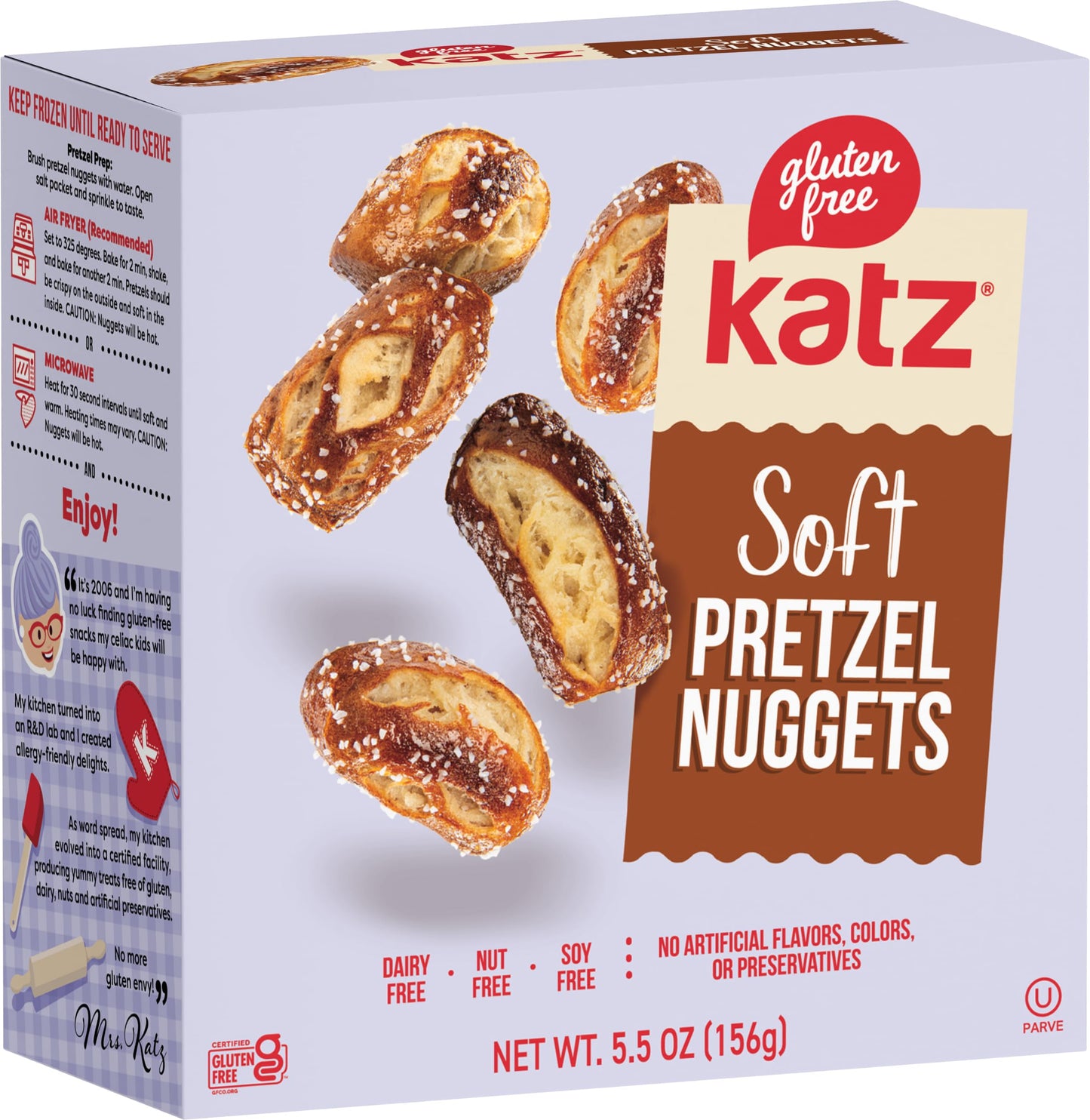 Katz Gluten Free Salted Soft Pretzel Nuggets, Gluten Free, Soy Free, Nut Free, Dairy Free, 5.5 oz (Pack of 1)