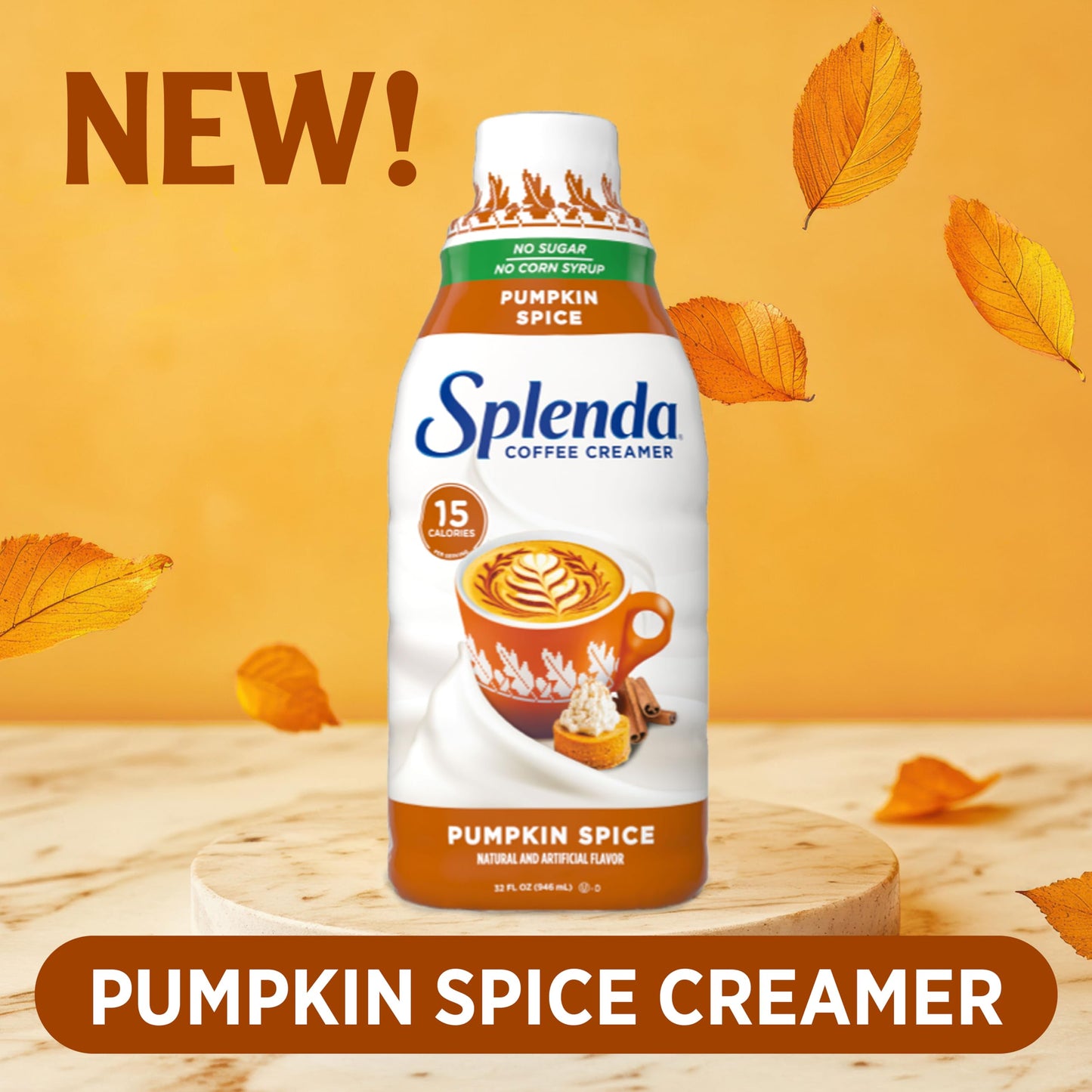 SPLENDA Sugar Free Pumpkin Spice Coffee Creamer  32 Fl Oz.