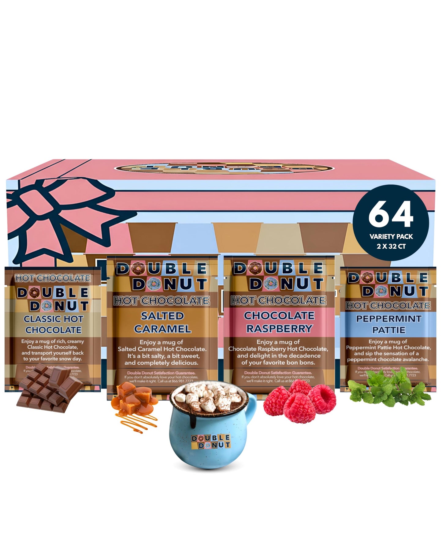 Double Donut Hot Chocolate Variety Pack 64 Ct (2 X 32 Ct)