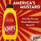 KOOPS Original Yellow Mustard, Gourmet, Gluten-Free, Kosher, 12 Oz, Pack of 4