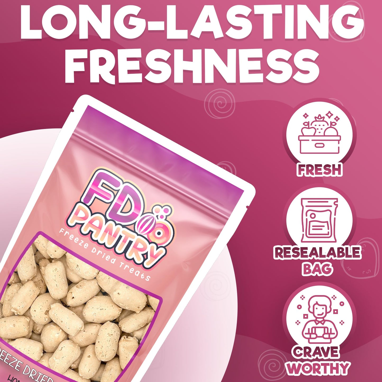 Freeze Dried Candy - Crispy Twist On Classic Chews In Resealable Bag Perfect For Gifting, Outdoor Adventures & Emergency Food St