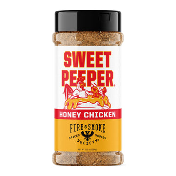 Fire & Smoke Society BBQ Seasoning for Meat | Honey, Brown Sugar, Paprika | 12.5 oz
