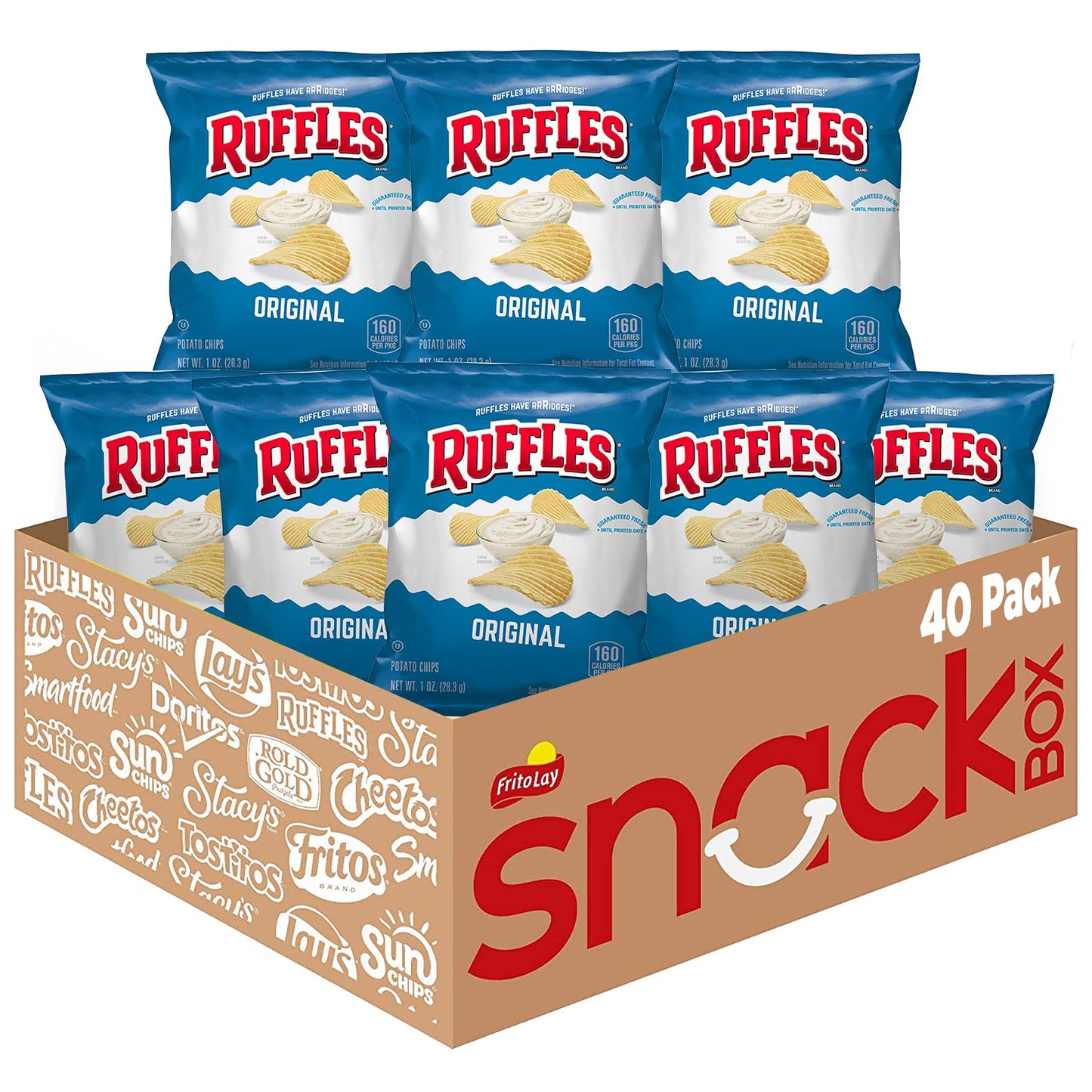 Ruffles Original Potato Chips, 1 Ounce (Pack Of 40)