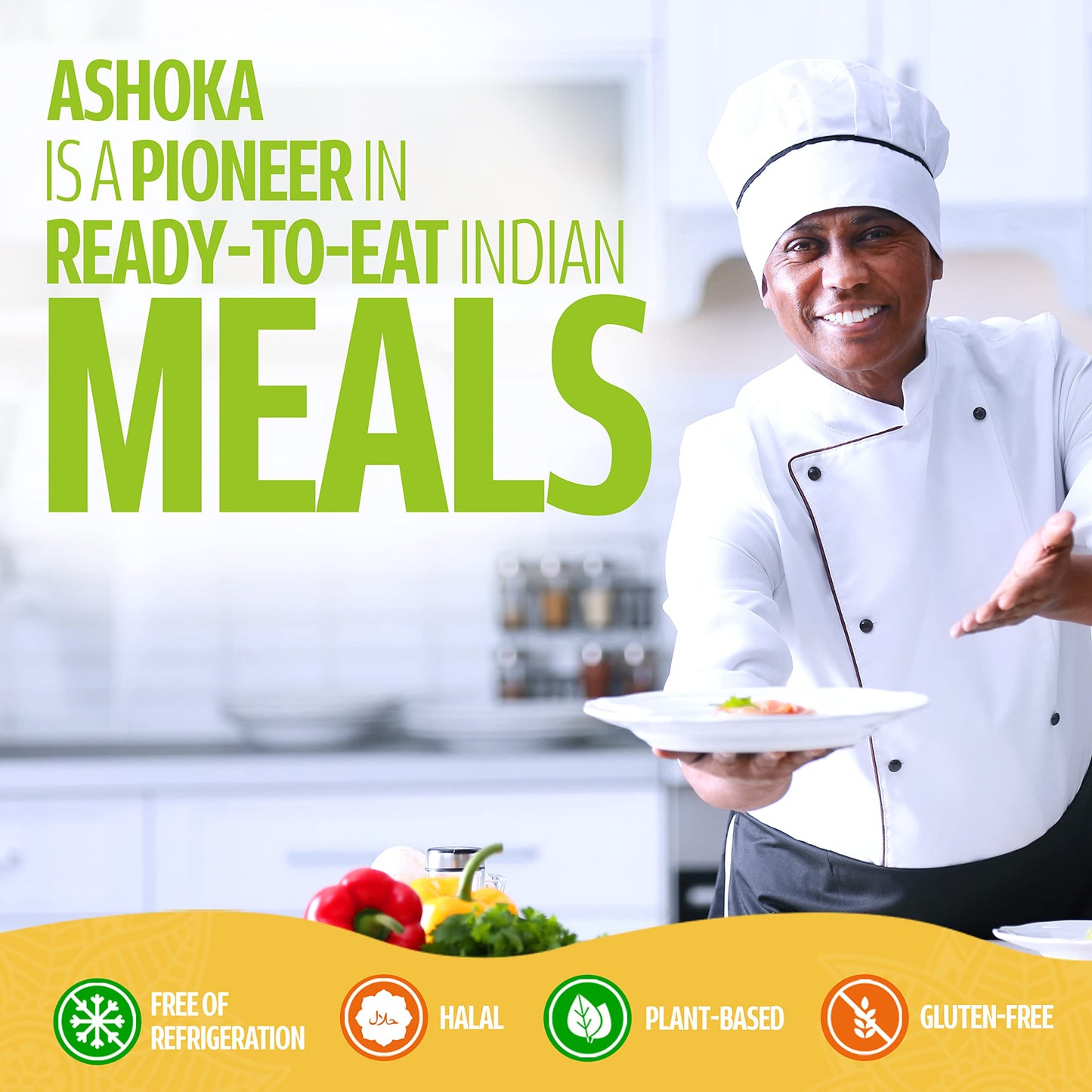 Ashoka Meals 1932, Tofu Curry, Plant-Based Gluten Free Meals, All-Natural, Ready to Heat Paneer Makhani, Kosher Certified, Authe