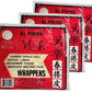 Generic Menlo Wrappers Lumpia Wrapper, 3 Packs, 30 Sheets, 16 oz per pack, Easy Peel, Extra Crispy, 6-7 x 4-5 inches