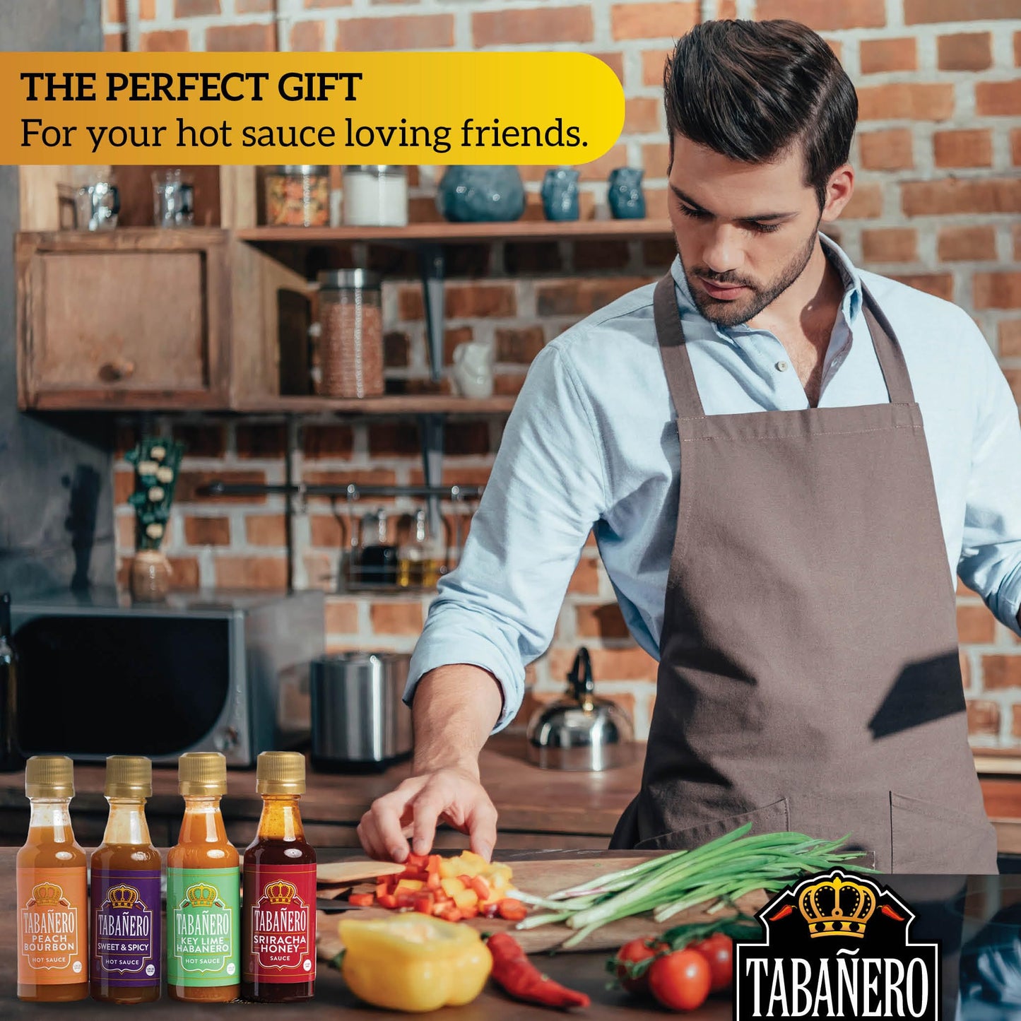 Tabanero Mini Hot Sauce Gift Set, 4-Pack, All Natural, Gluten Free, Vegan, 1.7 oz Bottles