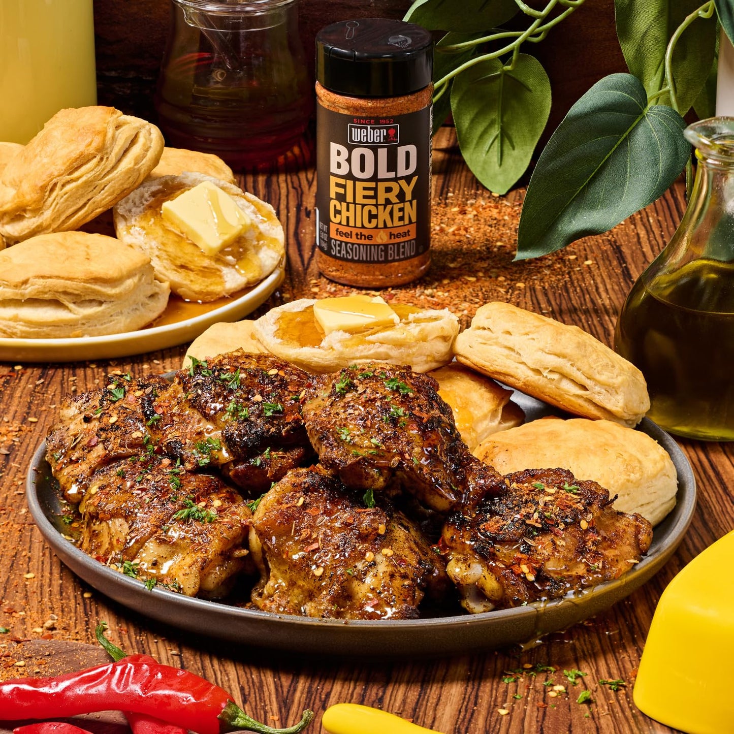 Weber BOLD Fiery Chicken Seasoning Blend  5.8 Ounce Shaker (Pack of 6)
